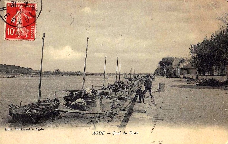 Agde.Quai du Grau.1911