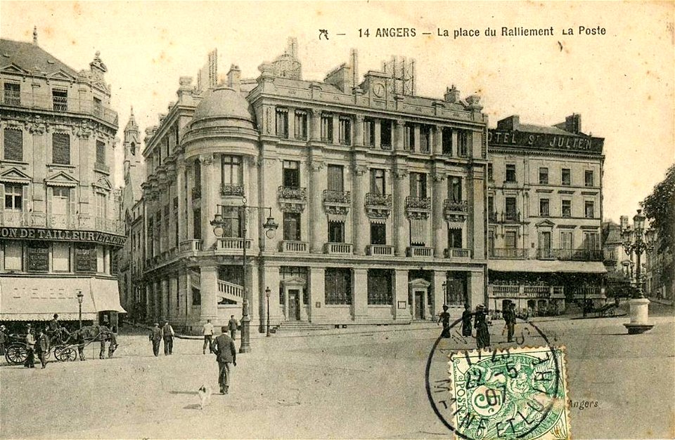 Angers.Place du Ralliement et la poste.1907
