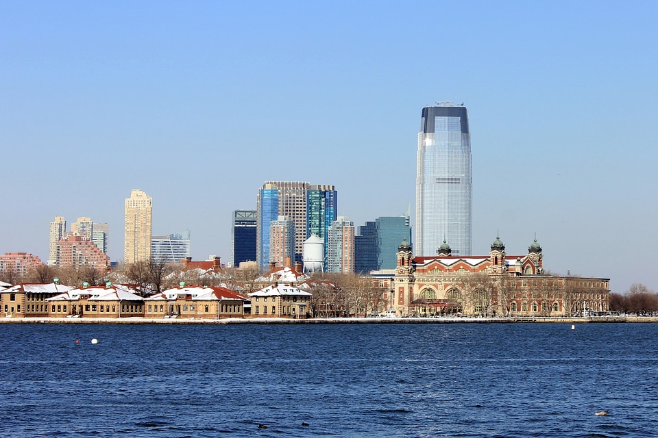 Ellis Island in New York harbor