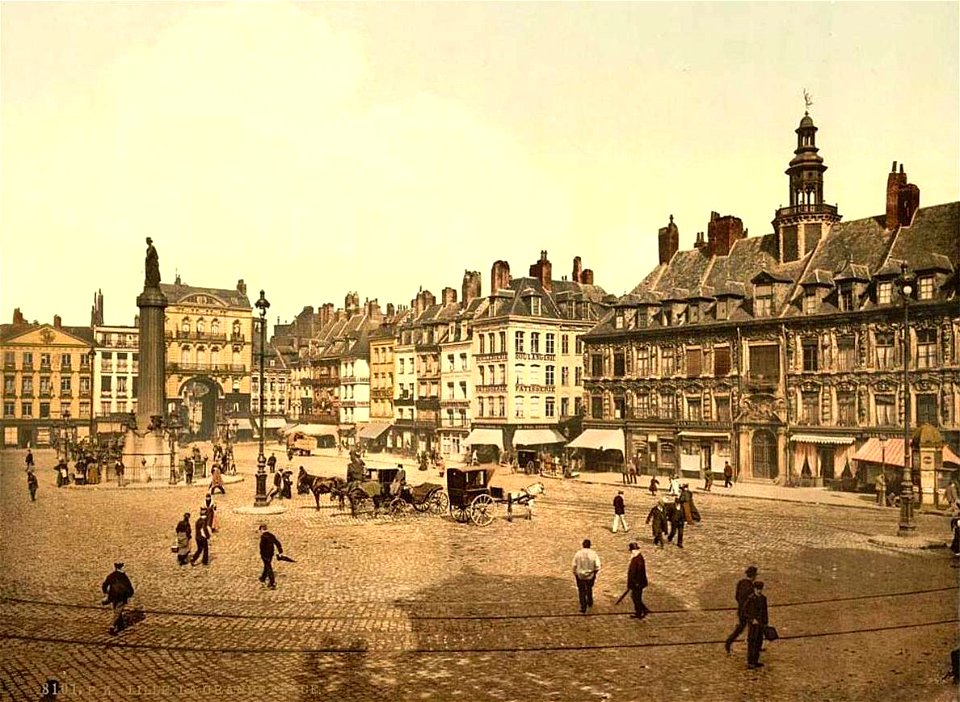 Lille.Grande-Place.1890.Autochrome