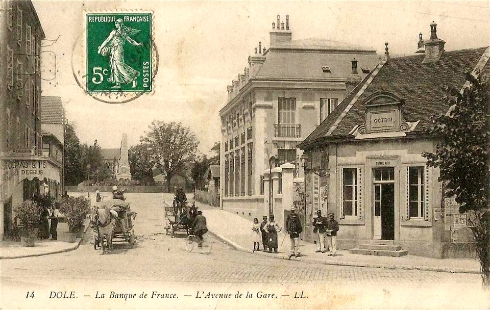 Dole.Banque de France.Avenue de la Gare.1911
