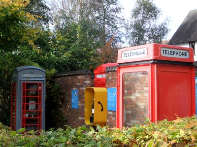 All sorts of phone boxes photo