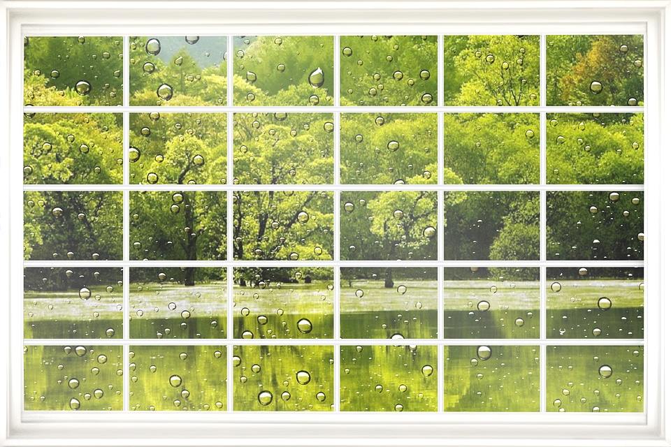 Window with lake view
