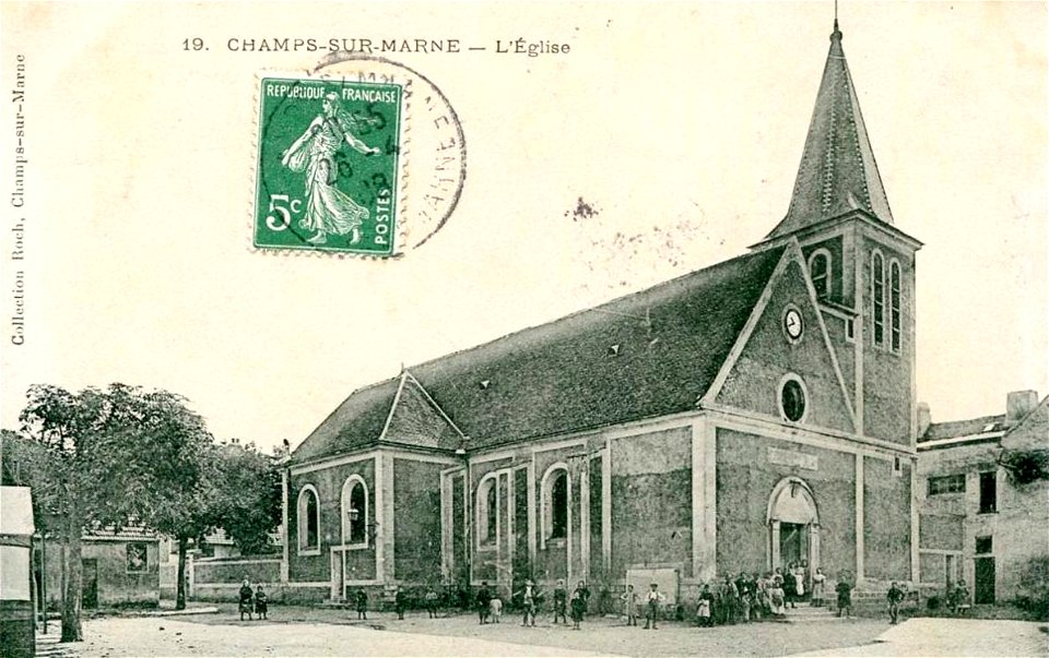 Champs-sur-Marne.Église Saint-Loup de Champs-sur-Marne.1908