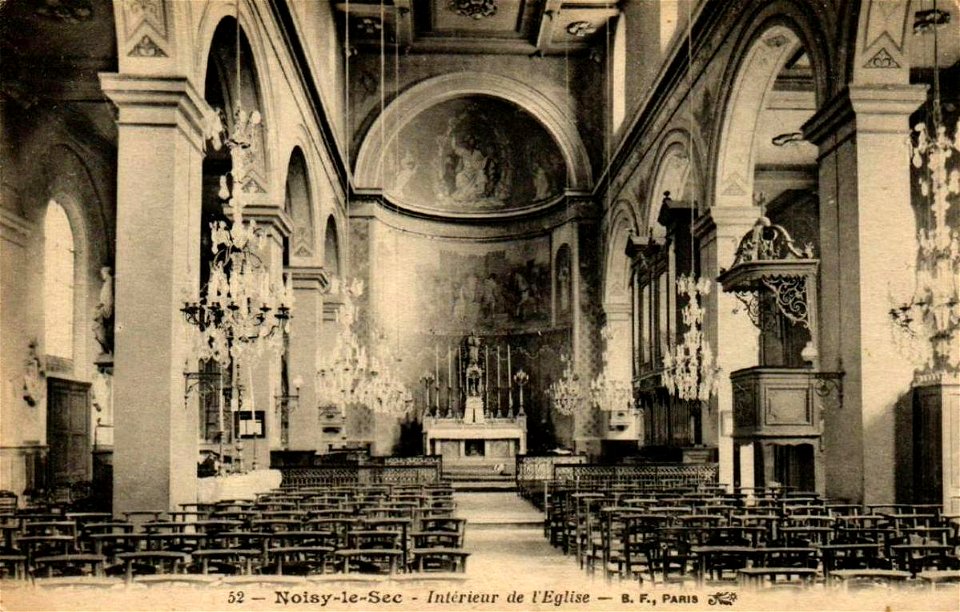 Noisy-le-Sec.Église Saint-Étienne de Noisy-le-Sec.Intérieur