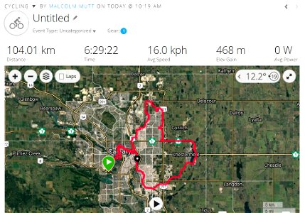 A fun bike ride back in Calgary to end my vacation