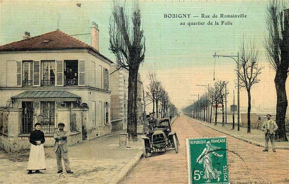 Bobigny.Rue de Romainville au quartier de la Folie