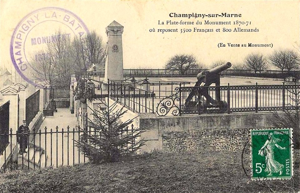 Champigny-sur-Marne.Plate-forme du Monument 1870-1871