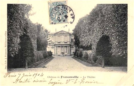 Franconville.Château et le théâtre, une allée vers 1904