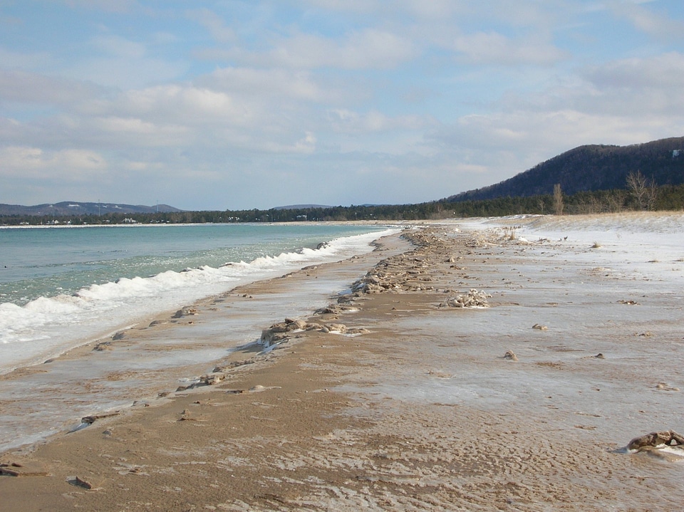 Glen Haven Beach in Winter