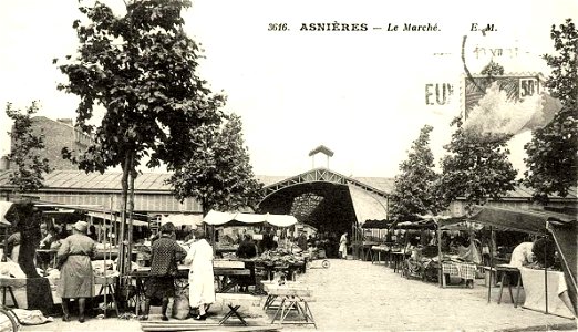 Asnières-sur-Seine.Marché et halles