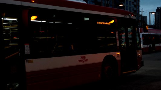 Unpainted Airport bus at Kipling.