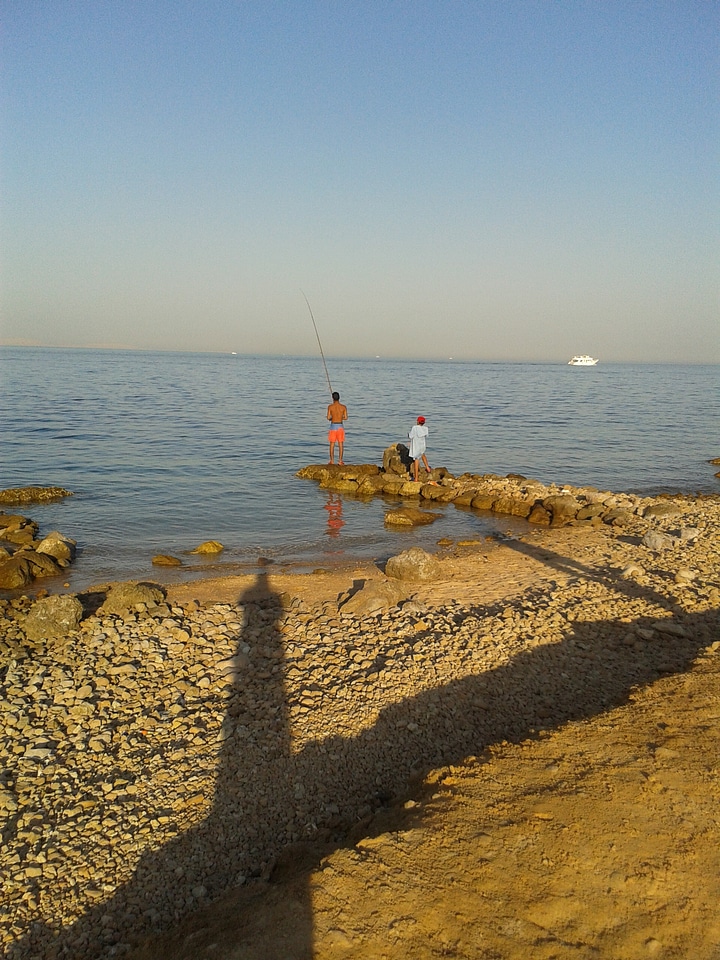 Someone fishing in Red Sea