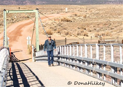Ron on the Swinging Bridge