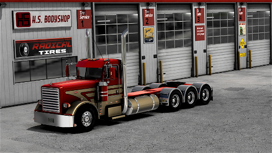 389 day cab C15 550 three drive axles