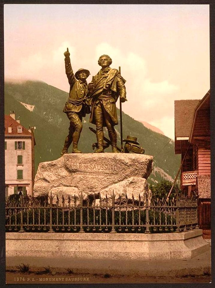 Chamonix-Mont-Blanc.Monument à Saussure