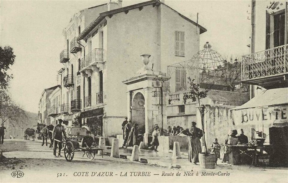 La Turbie.Route de Nice à Monte-Carlo