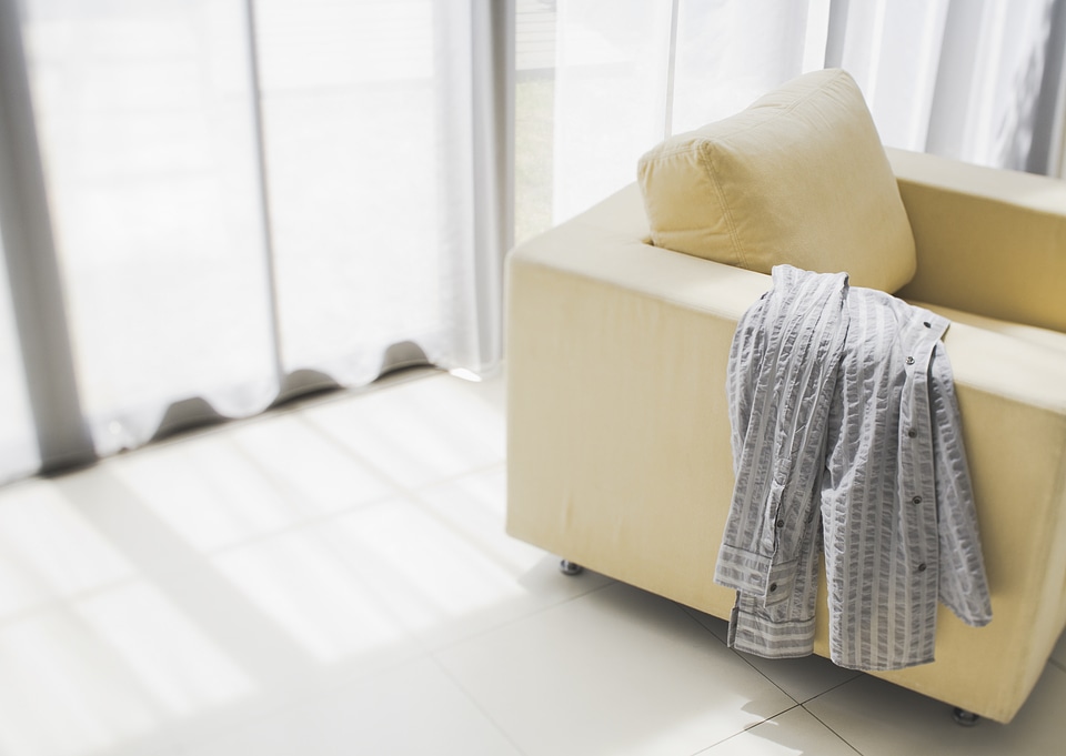 Sofa and shirt window background