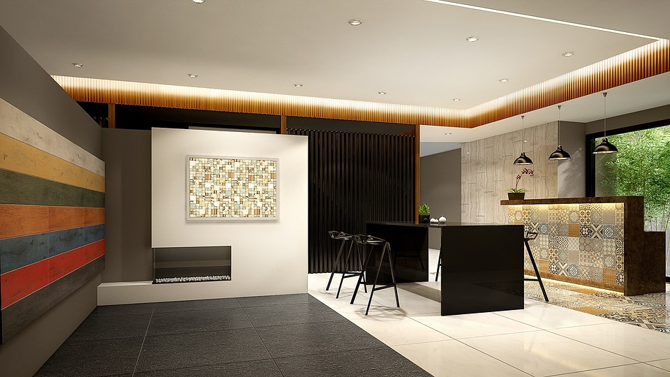 Beautiful Living room Architecture Stock Images
