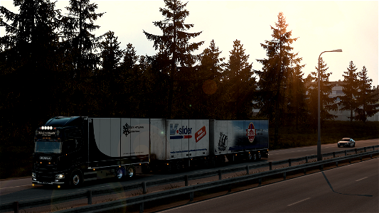 Scandinavian road train in Finland