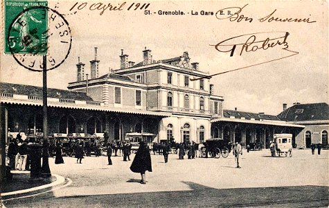 Grenoble.La gare vers 1911