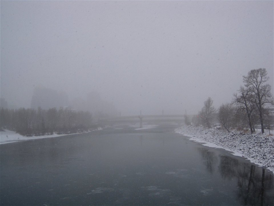 River Bow On A Snowy December Sunday