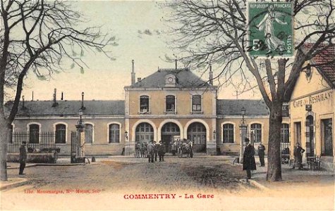 Commentry.Vue générale de la gare