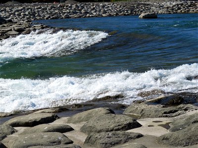 Rushing Bow River in Calgary Canada