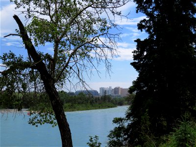 Bow River and Foothills Hospital Calgary Canada