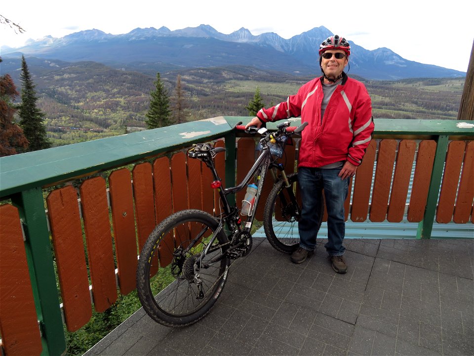 Me after riding up to base of Jasper Gondola