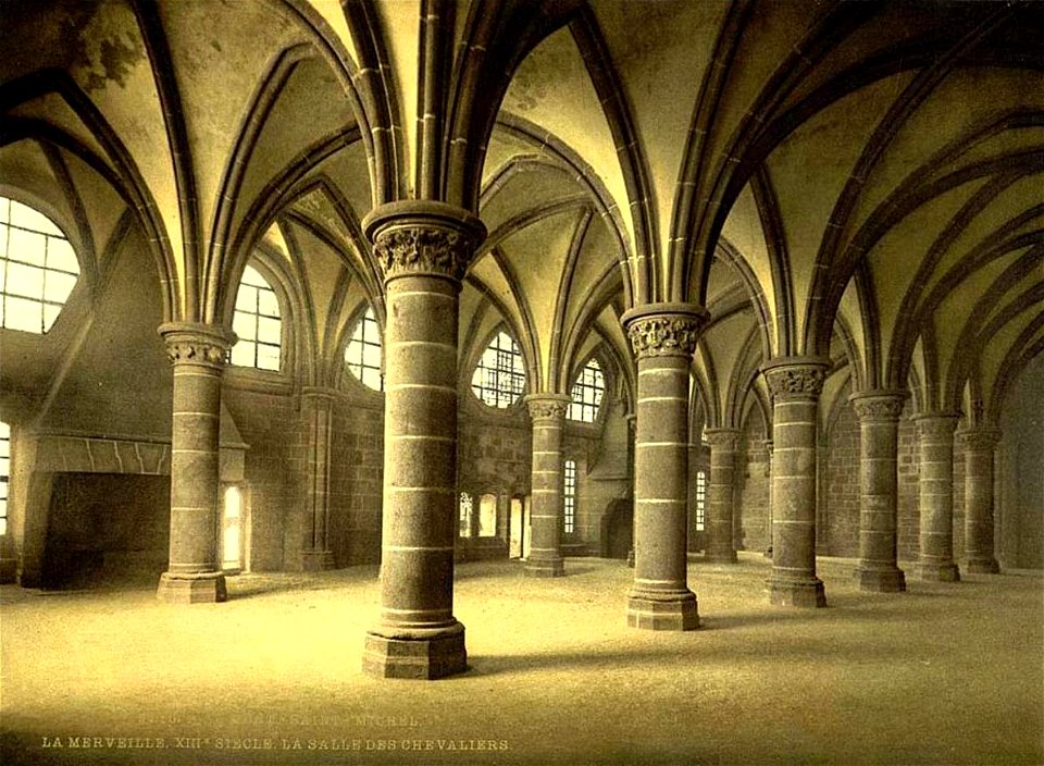 Le Mont-Saint-Michel.Salle des chevaliers