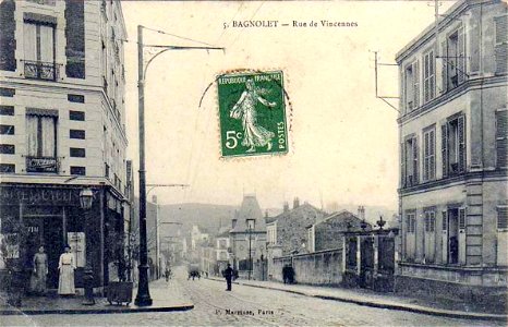 Bagnolet.Rue de Vincennes en pente