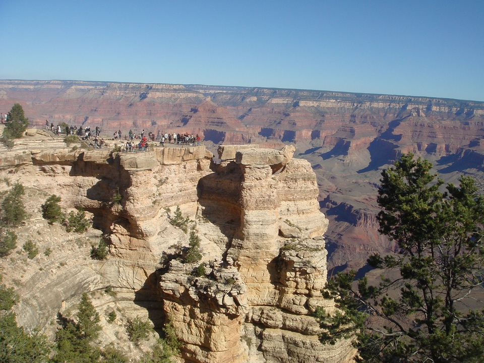 Grand Canyon sunny day with blue sky
