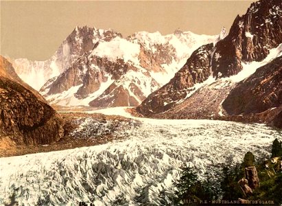 Chamonix-Mont-Blanc.Mer de Glace, vers 1890