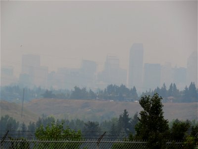 After several clear days the forest fire smoke from British Columbia has returned