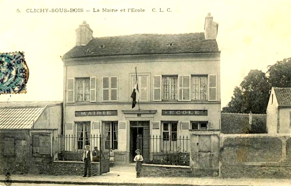 Clichy-sous-Bois.Mairie et école