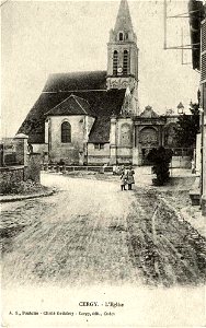 Cergy.Église Saint-Christophe de Cergy.Vue générale