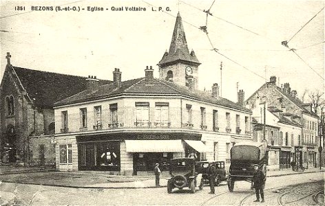 Bezons.Ancienne église Saint-Martin de Bezons.Quai Voltaire
