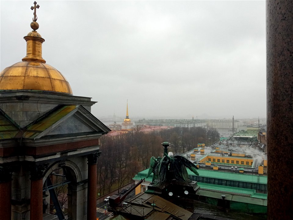 On the Colonnade of Isaakiy Cathedral