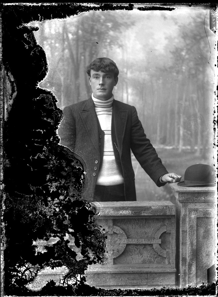 Man with bowler hat, [n.d.]