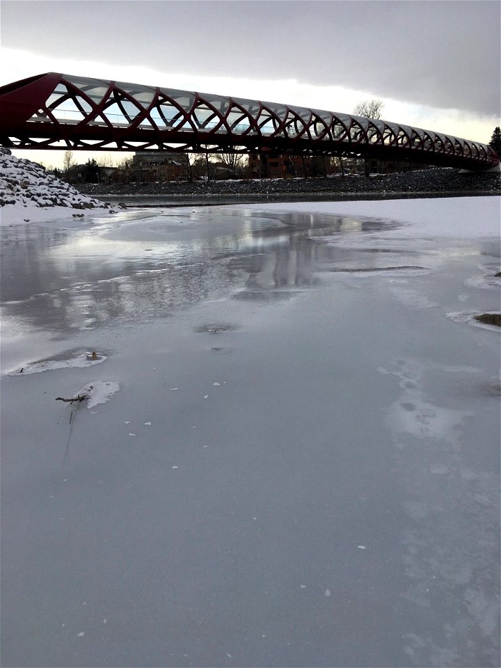Ice under the Peace Bridge