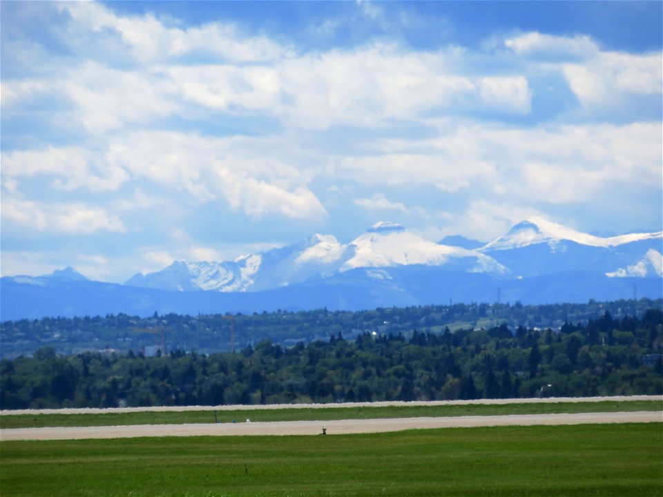 Snow in the mountains.