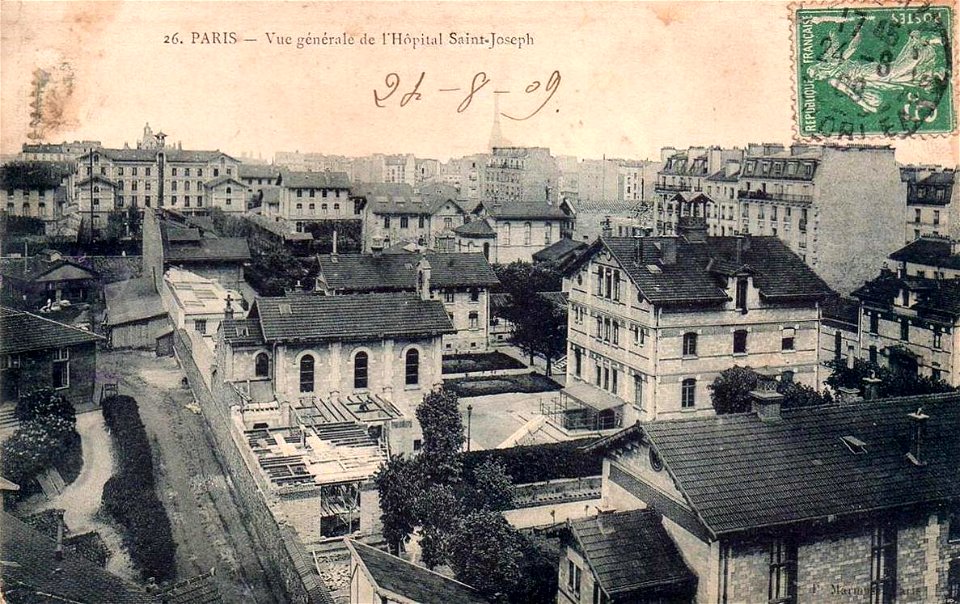 Paris.Vue générale de l'hôpital Saint-Joseph