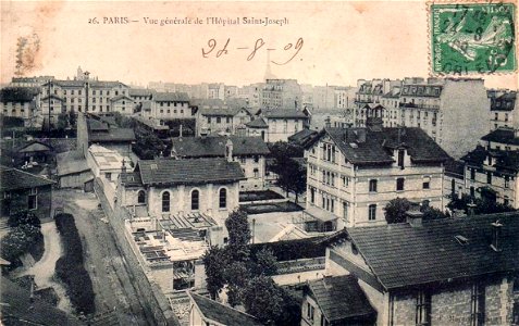 Paris.Vue générale de l'hôpital Saint-Joseph