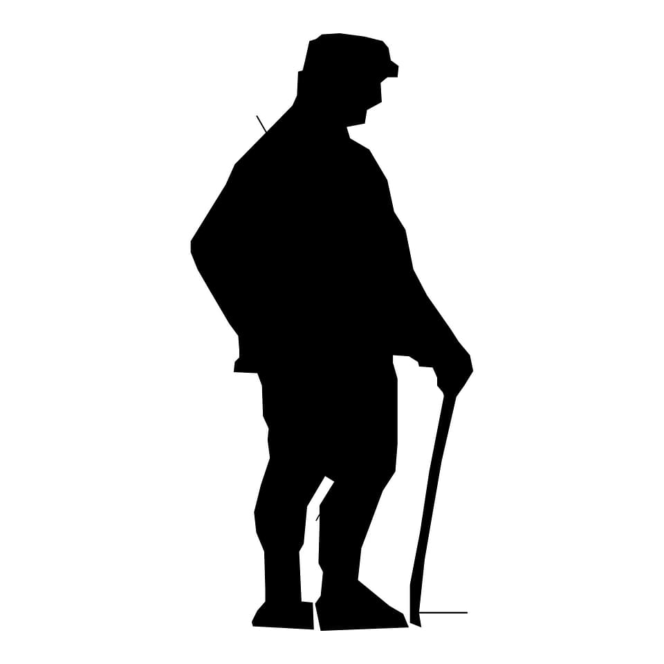 Silhouette Man Hiking
