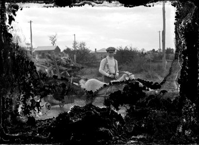 Boy and goat, [n.d.]