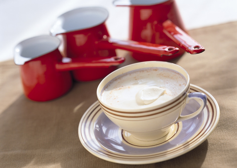 Soft focus Latte coffee cup
