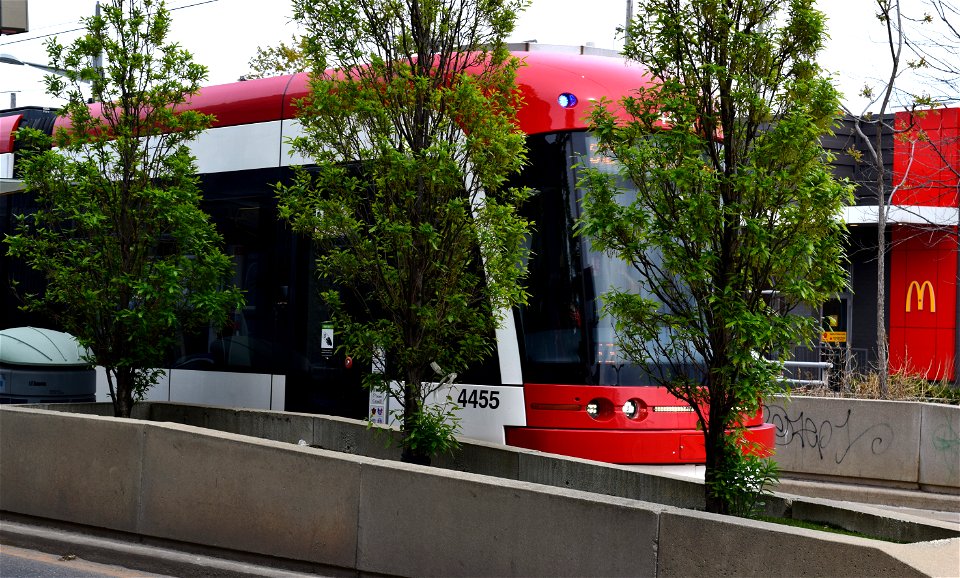 TTC 512 Streetcar 4455 at Keele Street station.