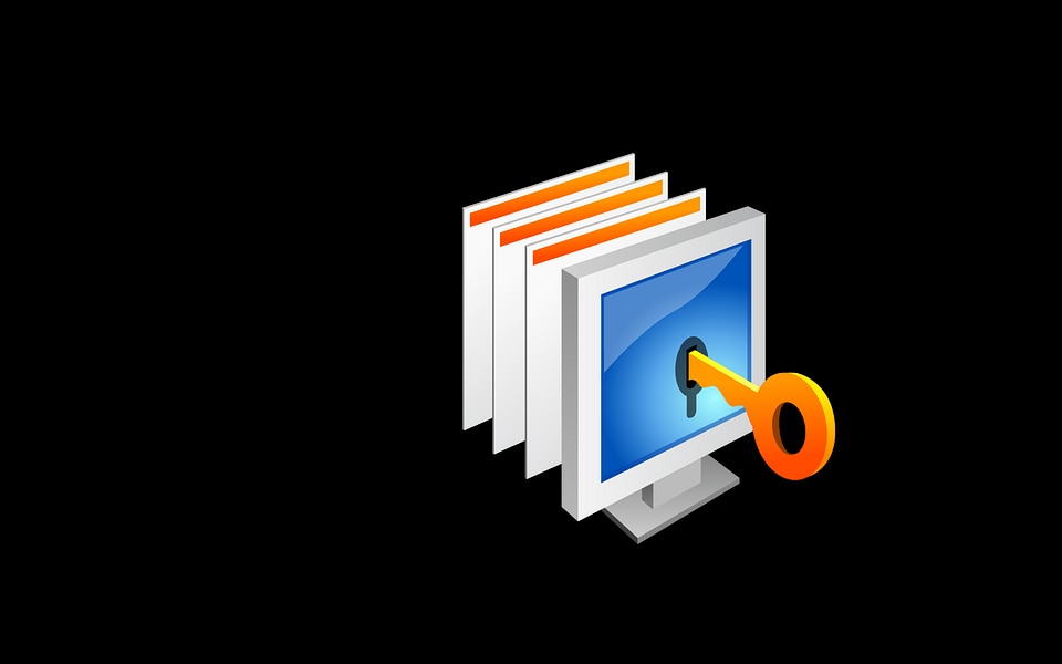 laptop computer locked by key