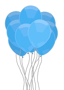 Blue Bunch Of Balloons photo